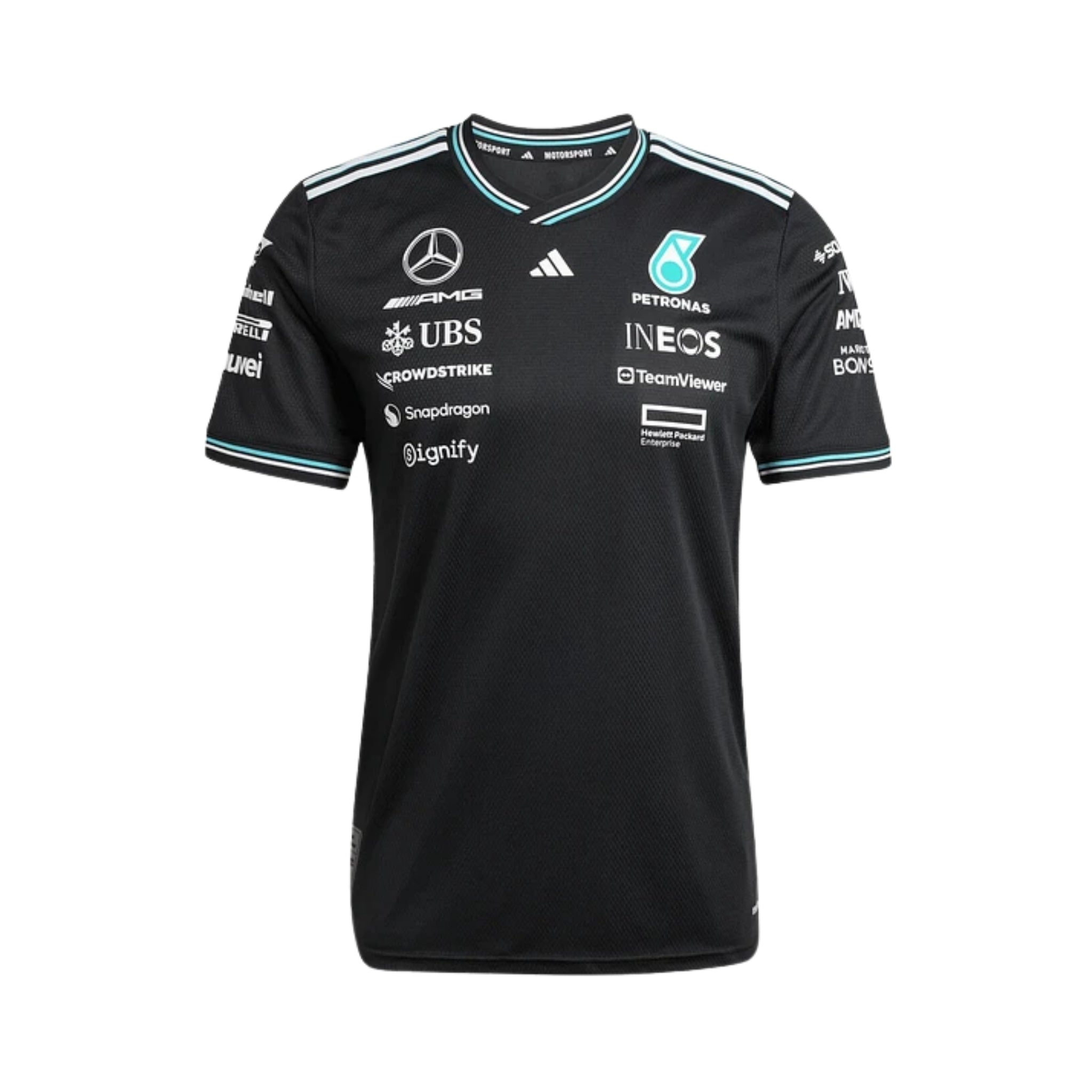T-Shirt Mercedes AMG Petronas F1 2025 - Noir
